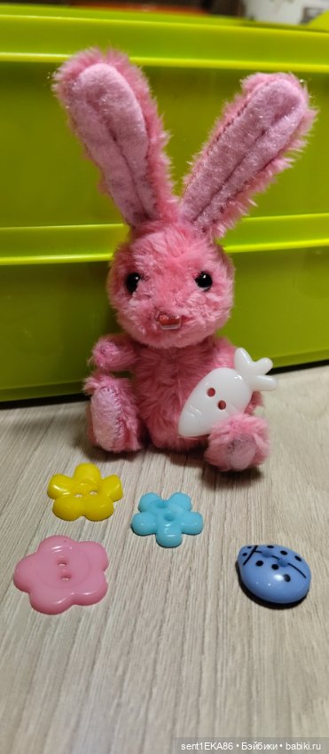 Розовый зайка — Авторские мишки Тедди и друзья: фото