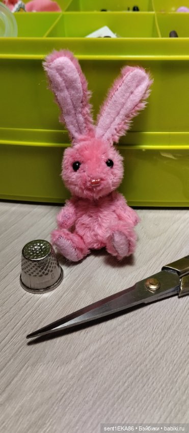 Розовый зайка — Авторские мишки Тедди и друзья: фото (фото 5)