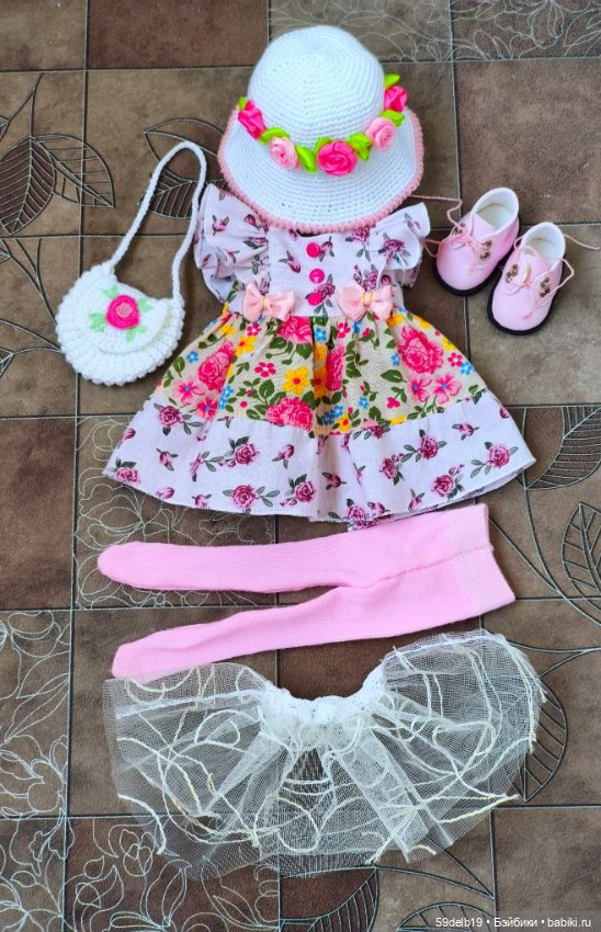 Костюм с розочками #3 для паолочек ростом 32-34 см