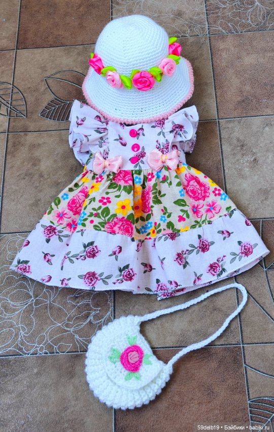 Костюм с розочками #3 для паолочек ростом 32-34 см