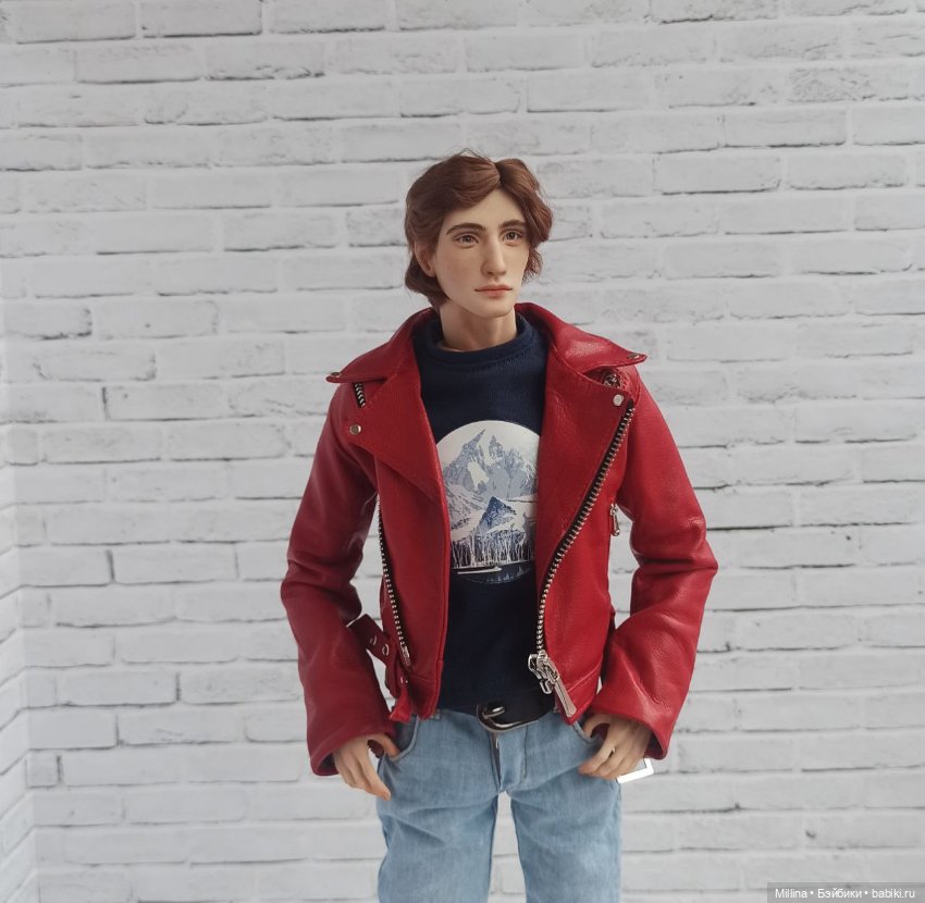 Красная косуха для парня Yuka_tan от Юлии Окуневой