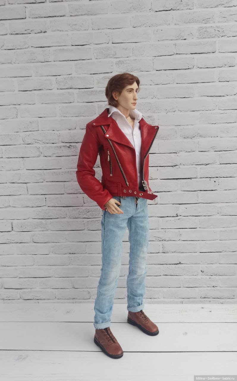 Красная косуха для парня Yuka_tan от Юлии Окуневой