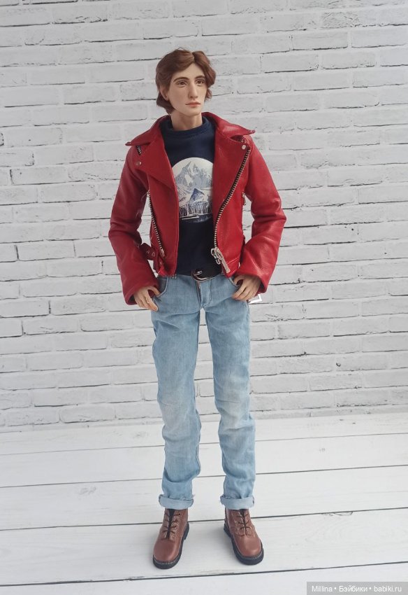 Красная косуха для парня Yuka_tan от Юлии Окуневой