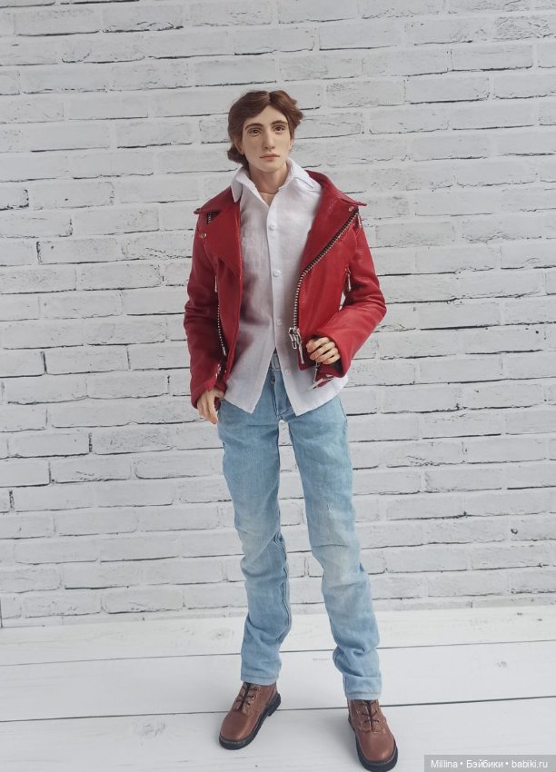 Красная косуха для парня Yuka_tan от Юлии Окуневой