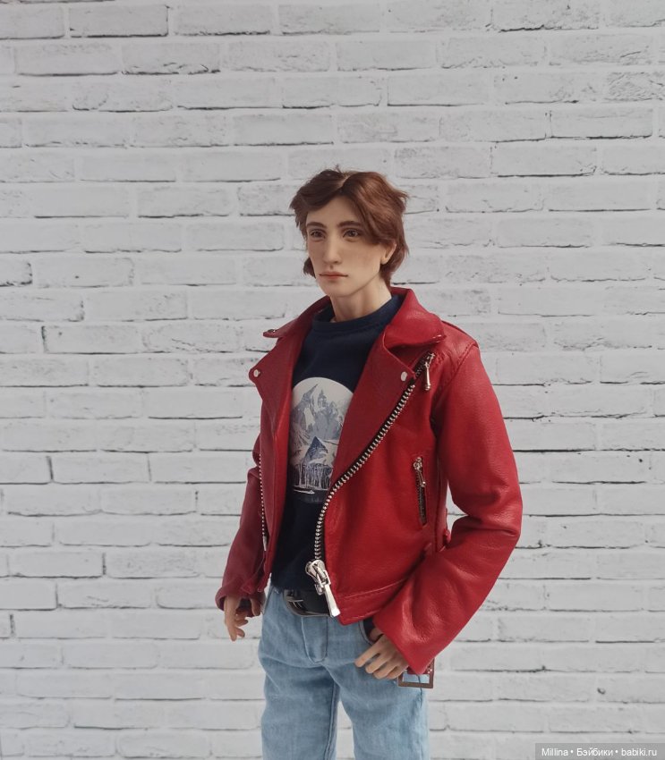 Красная косуха для парня Yuka_tan от Юлии Окуневой