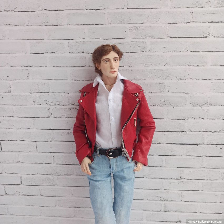 Красная косуха для парня Yuka_tan от Юлии Окуневой