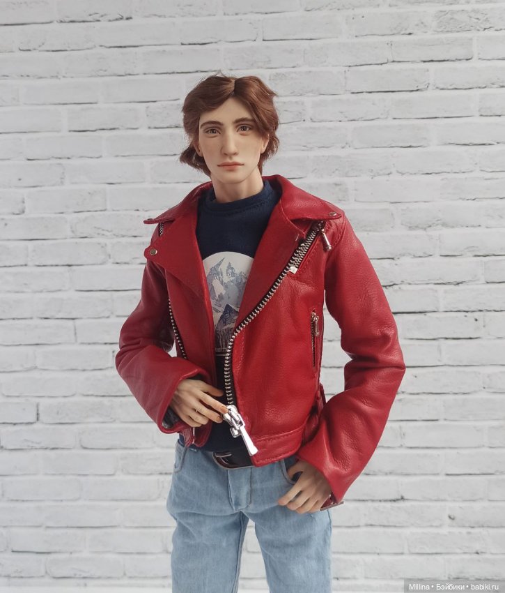 Красная косуха для парня Yuka_tan от Юлии Окуневой