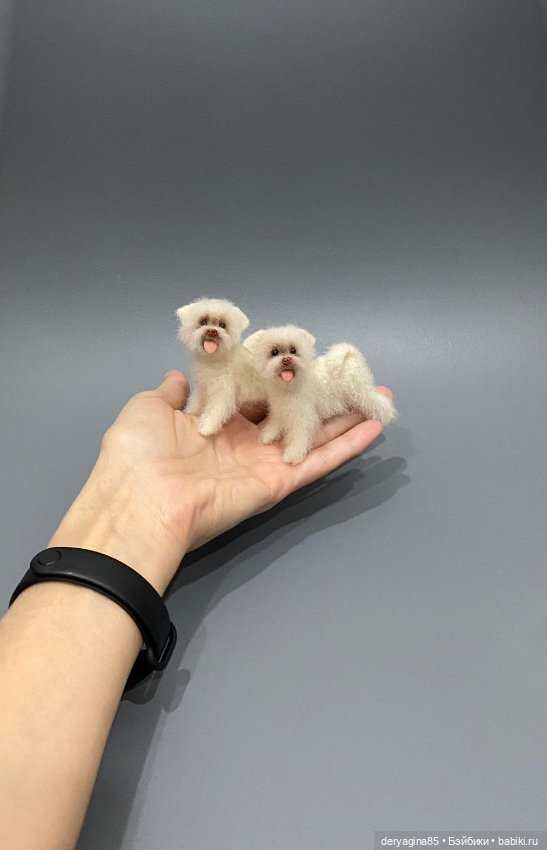 Болонки — Валяные игрушки из шерсти: сухое валяние (фото 4)