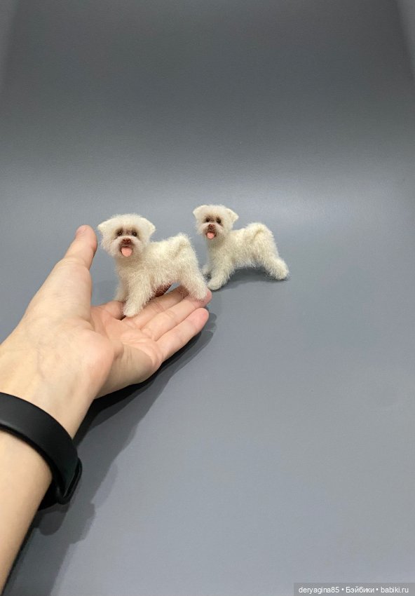 Болонки — Валяные игрушки из шерсти: сухое валяние (фото 5)