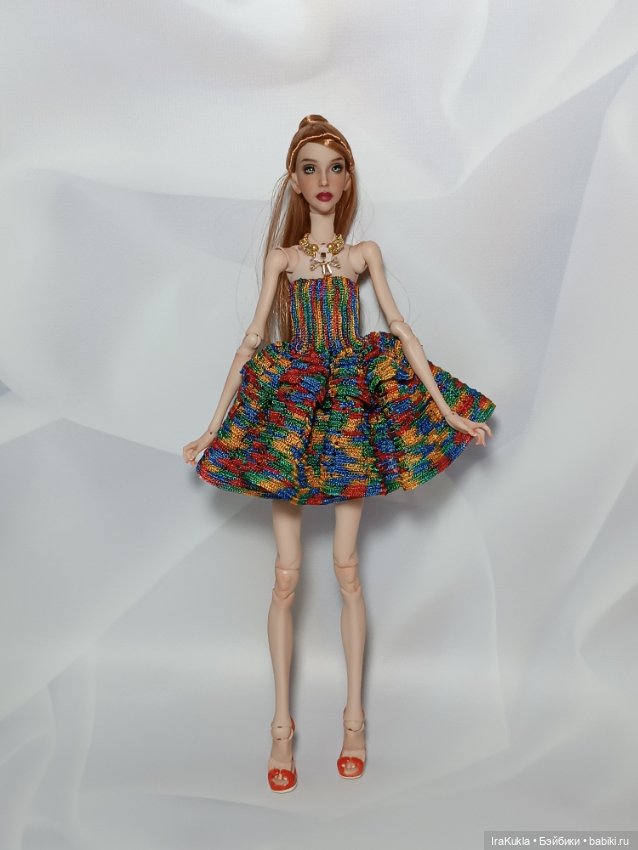 Цветное платье — Одежда и обувь для кукол BJD (БЖД): 1/3 (фото 2)