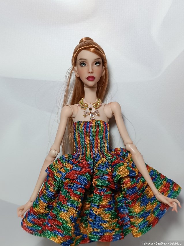 Цветное платье — Одежда и обувь для кукол BJD (БЖД): 1/3 (фото 3)