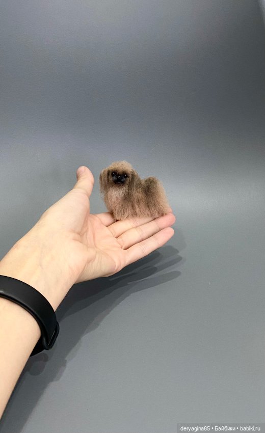 Пекинес — Валяные игрушки из шерсти: сухое валяние (фото 3)