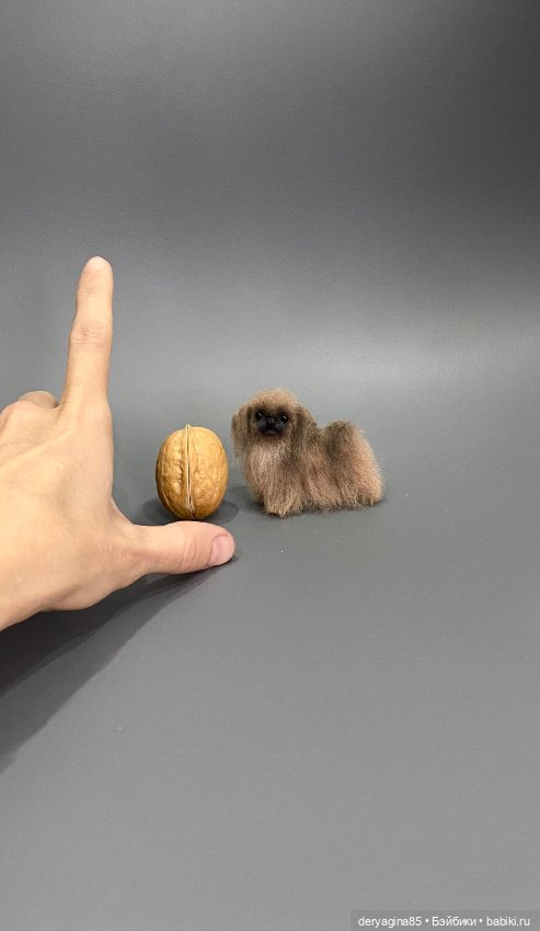 Пекинес — Валяные игрушки из шерсти: сухое валяние (фото 5)