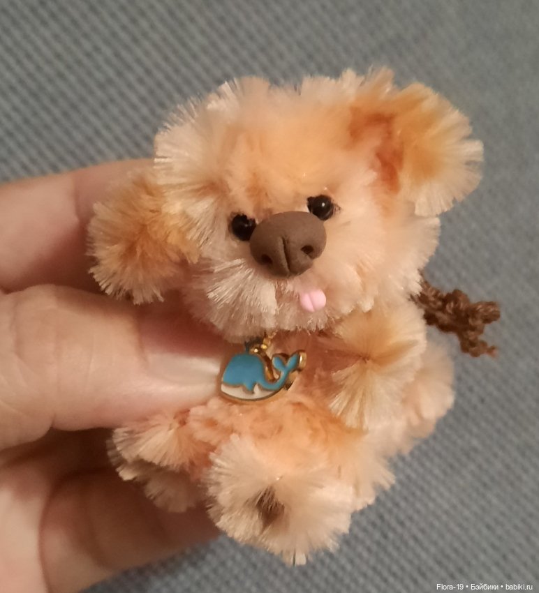 Щенок — Авторские игрушки из разных материалов: синельная проволока (фото 2)