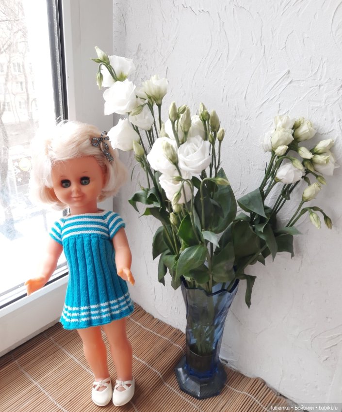 Бело-синее моё кукольно-цветочное🤍💙