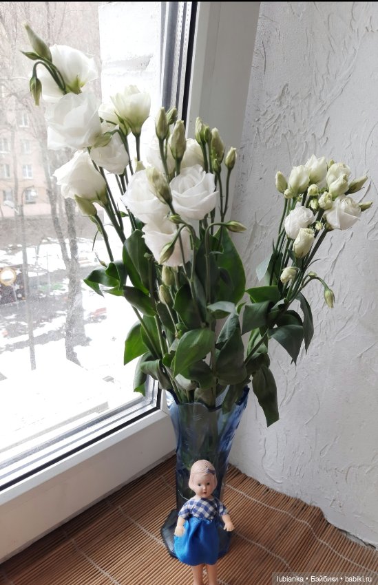 Бело-синее моё кукольно-цветочное🤍💙