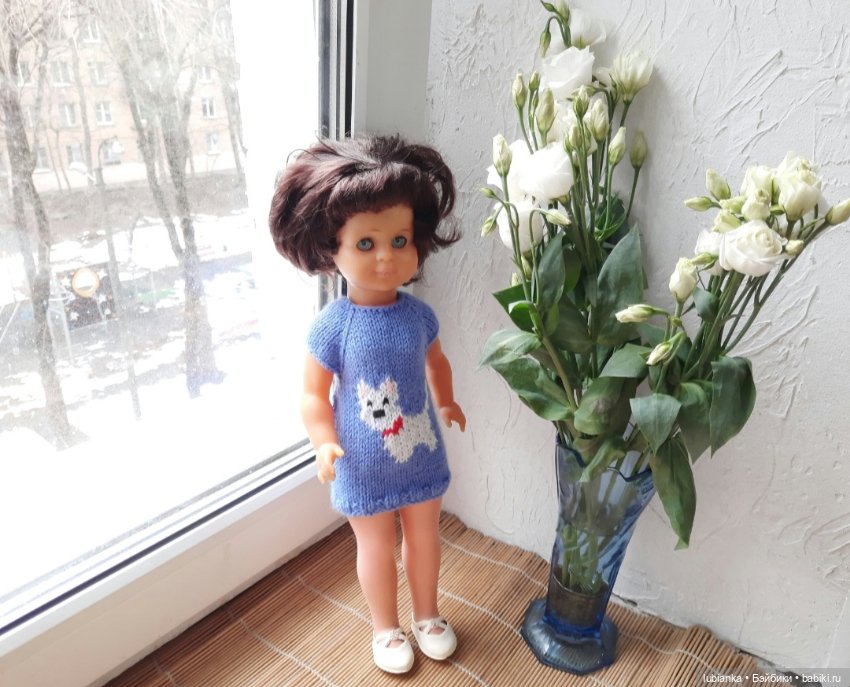 Бело-синее моё кукольно-цветочное🤍💙