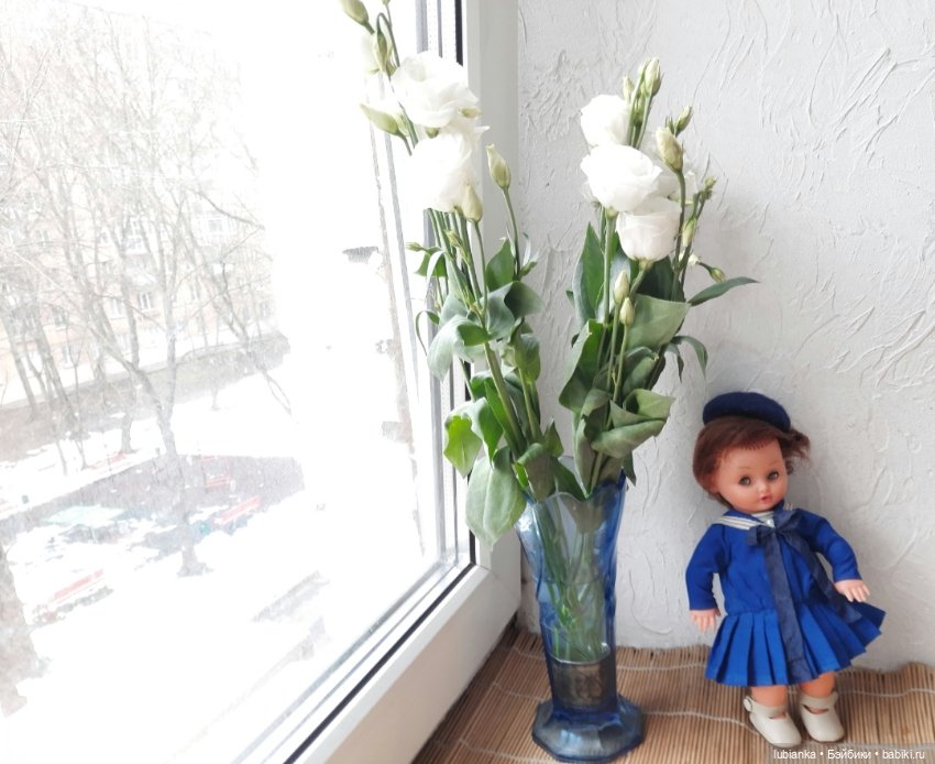 Бело-синее моё кукольно-цветочное🤍💙