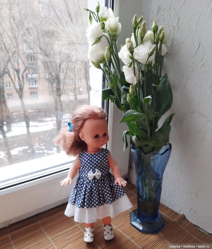 Бело-синее моё кукольно-цветочное🤍💙