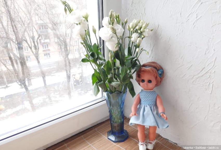 Бело-синее моё кукольно-цветочное🤍💙