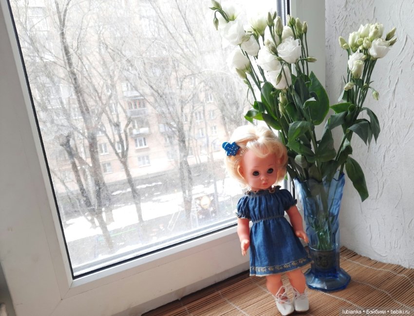 Бело-синее моё кукольно-цветочное🤍💙