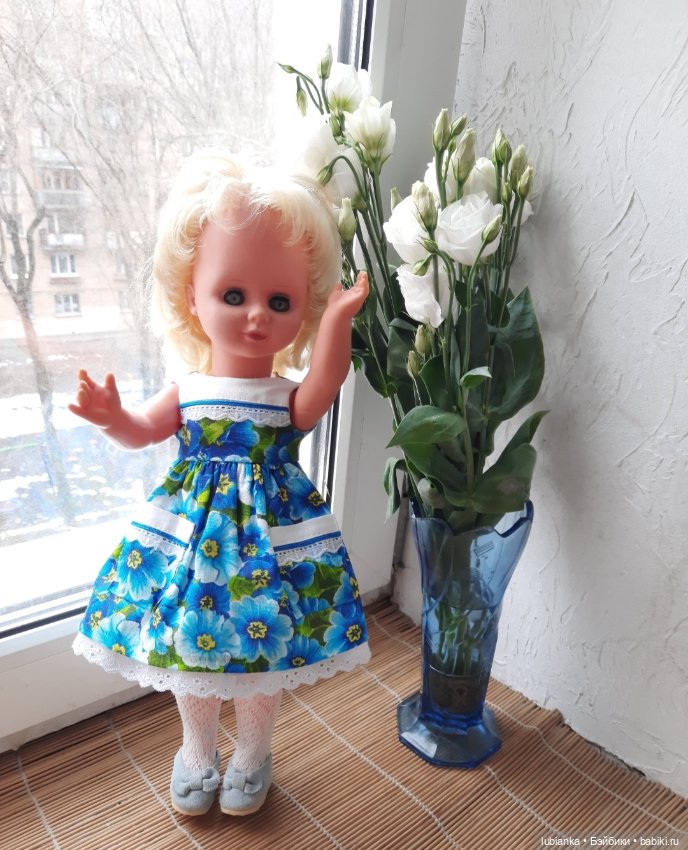 Бело-синее моё кукольно-цветочное🤍💙