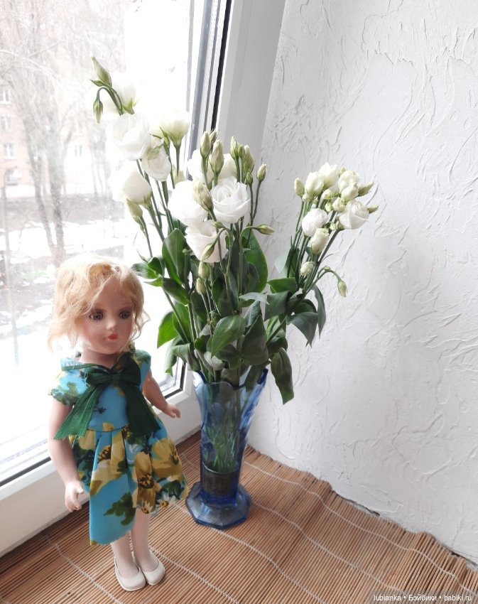 Бело-синее моё кукольно-цветочное🤍💙