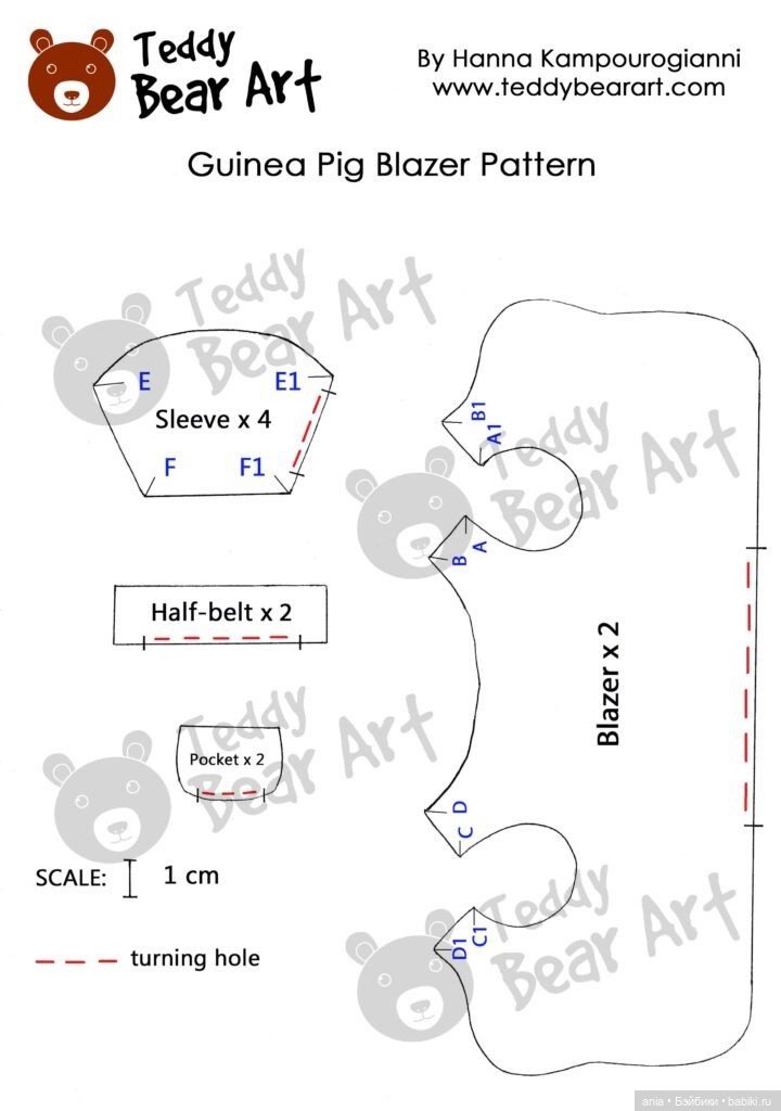 Морская Свинка с выкройкой от Hanna Kampourogianni (фото 5)