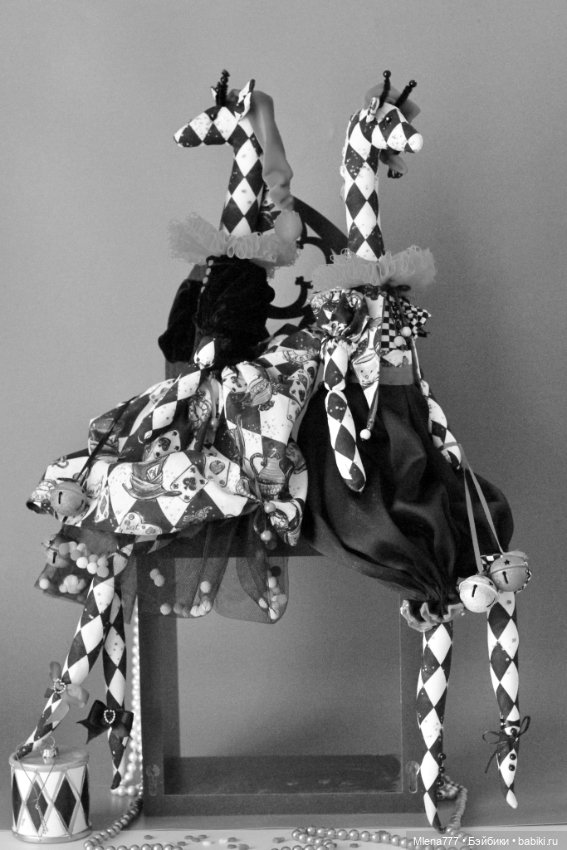 Коломбина и Арлекин — Авторские текстильные куклы: Вальдорфские