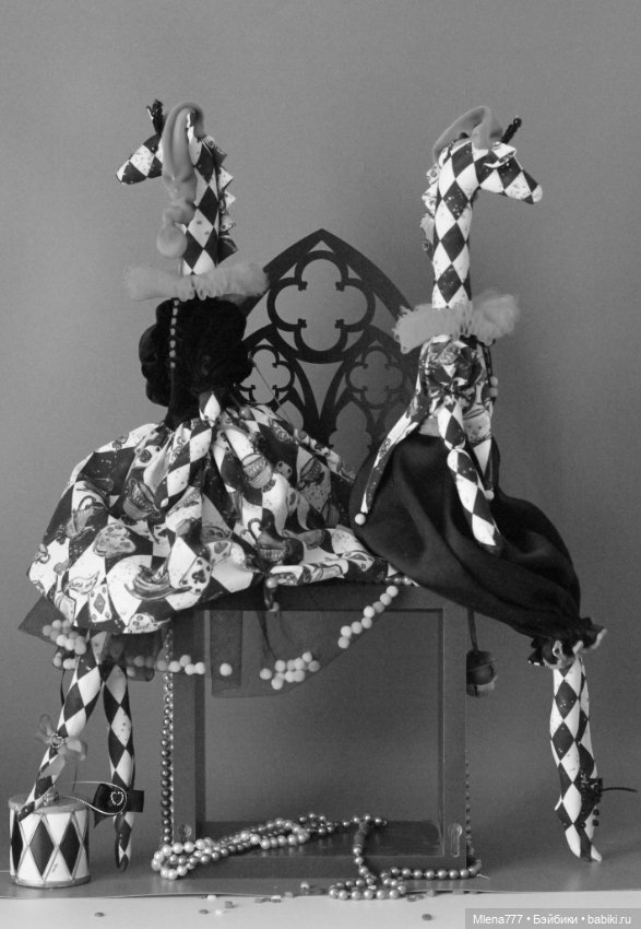 Коломбина и Арлекин — Авторские текстильные куклы: Вальдорфские