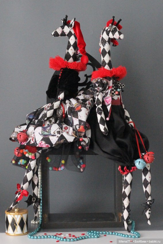 Коломбина и Арлекин — Авторские текстильные куклы: Вальдорфские