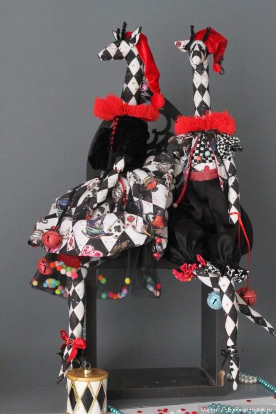 Коломбина и Арлекин — Авторские текстильные куклы: Вальдорфские