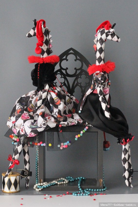 Коломбина и Арлекин — Авторские текстильные куклы: Вальдорфские (фото 2)