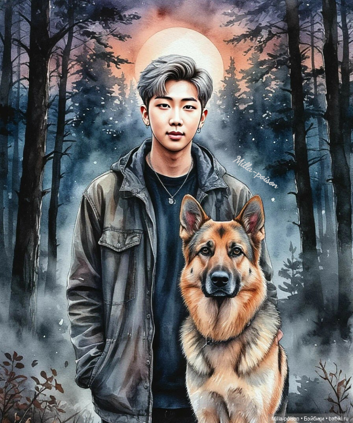 Намджун — Рисование и арт: скетчи