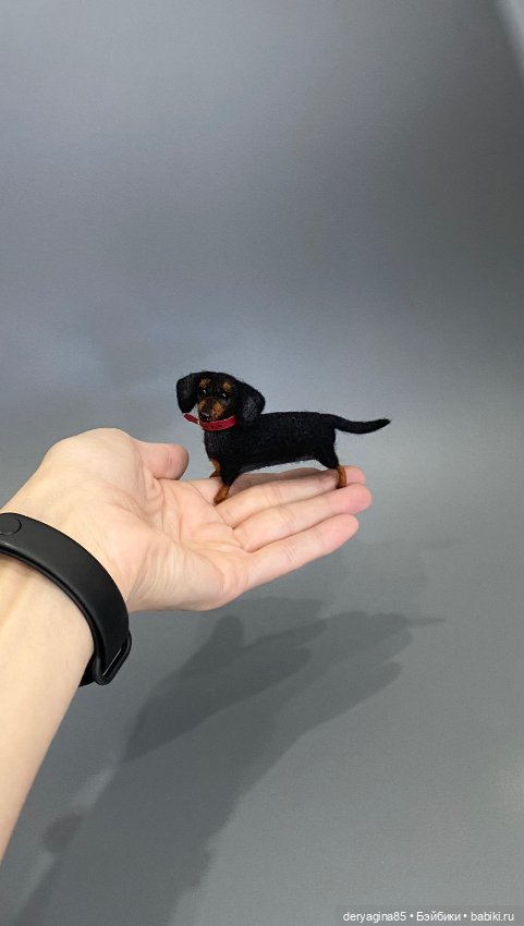 Такса — Валяные игрушки из шерсти: сухое валяние (фото 5)