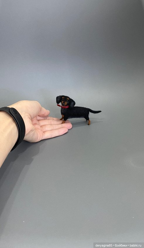 Такса — Валяные игрушки из шерсти: сухое валяние (фото 6)