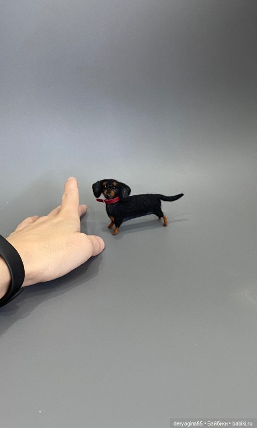 Такса — Валяные игрушки из шерсти: сухое валяние (фото 7)