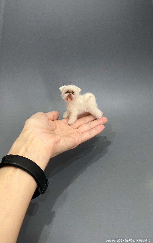 Болонка — Валяные игрушки из шерсти: сухое валяние (фото 3)