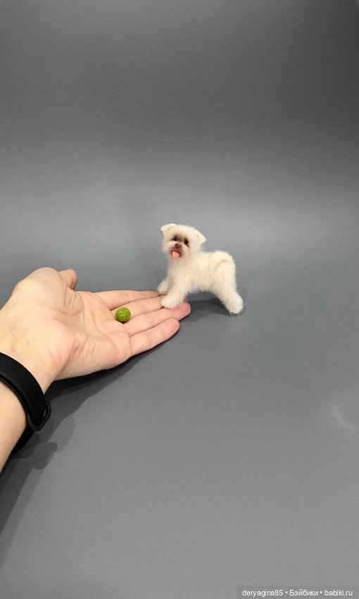 Болонка — Валяные игрушки из шерсти: сухое валяние (фото 2)