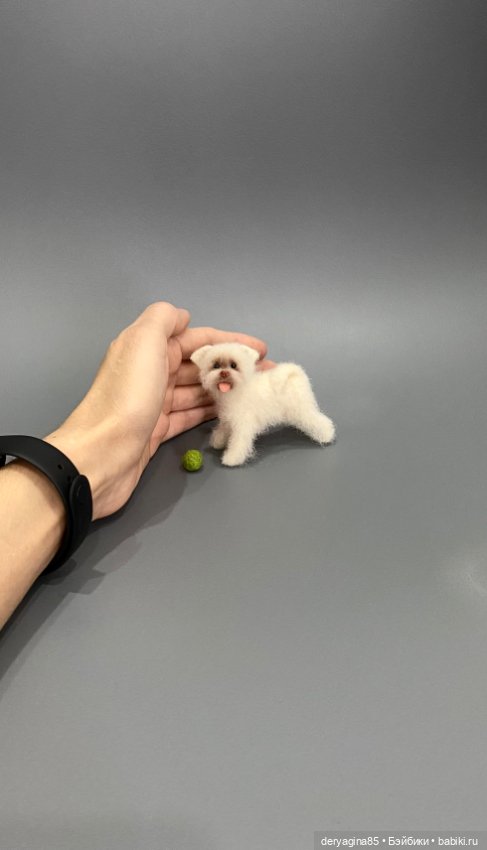 Болонка — Валяные игрушки из шерсти: сухое валяние