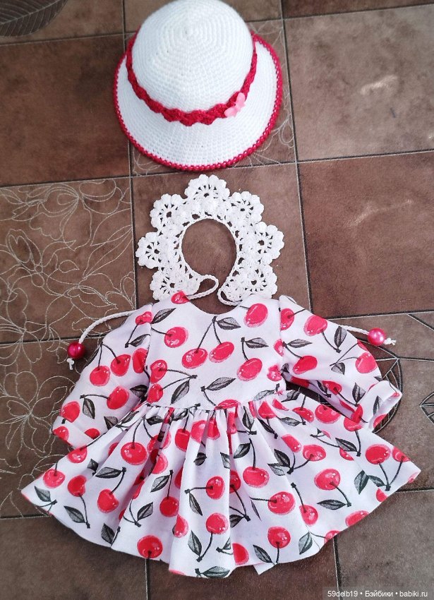 Комплект одежды для кукол паола рейна "Вишнёвое настроение" (фото 10)