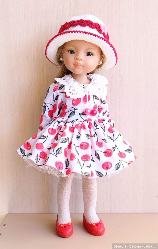 Комплект одежды для кукол паола рейна "Вишнёвое настроение"