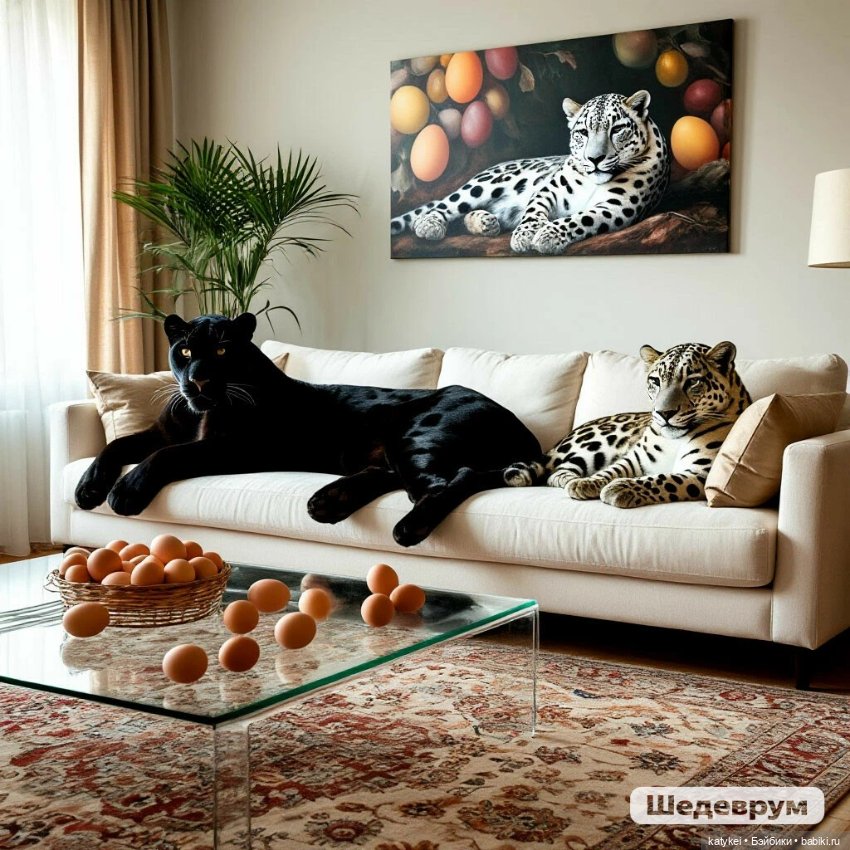 Пасха и пантеры — Рисование и арт: скетчи