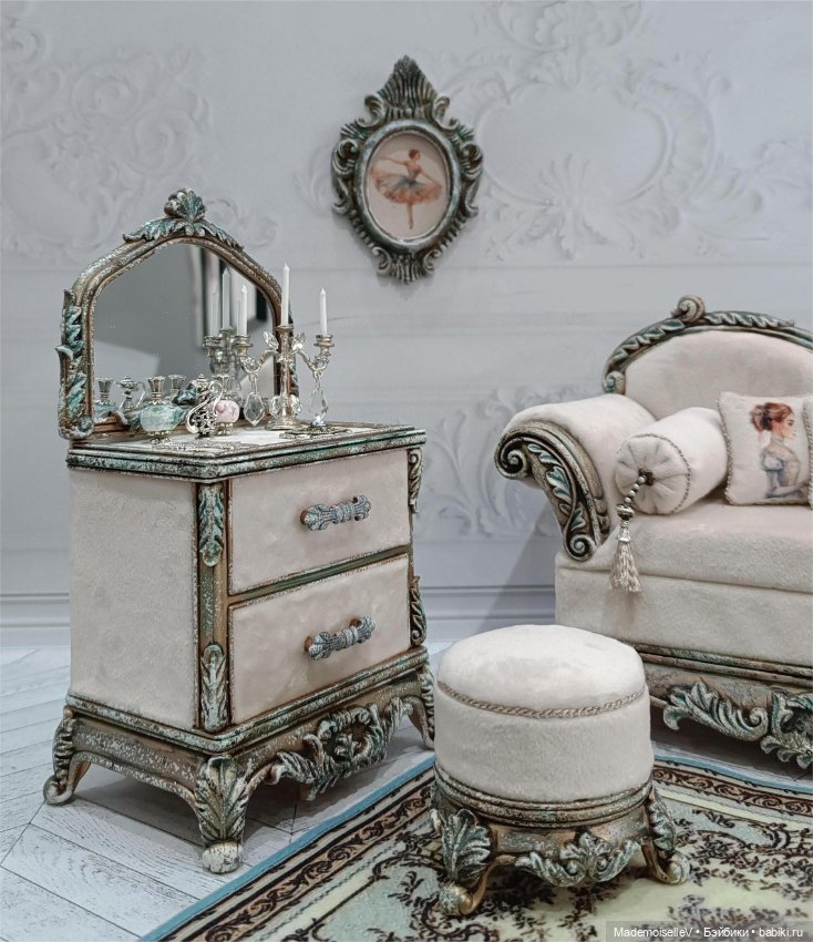 Будуар для Карлы — Мебель для кукол и домиков: фото