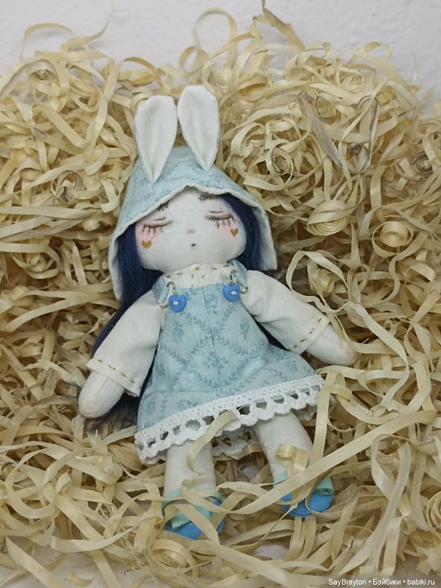 Зайки сплюшки — Авторские текстильные куклы: Вальдорфские (фото 6)