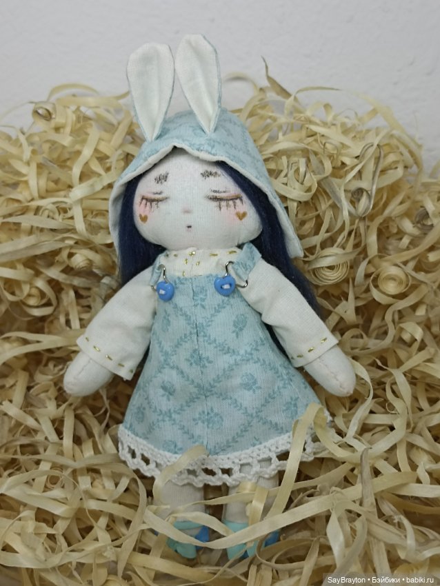 Зайки сплюшки — Авторские текстильные куклы: Вальдорфские (фото 9)