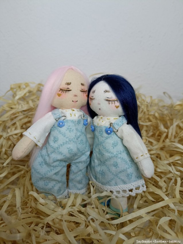 Зайки сплюшки — Авторские текстильные куклы: Вальдорфские (фото 5)