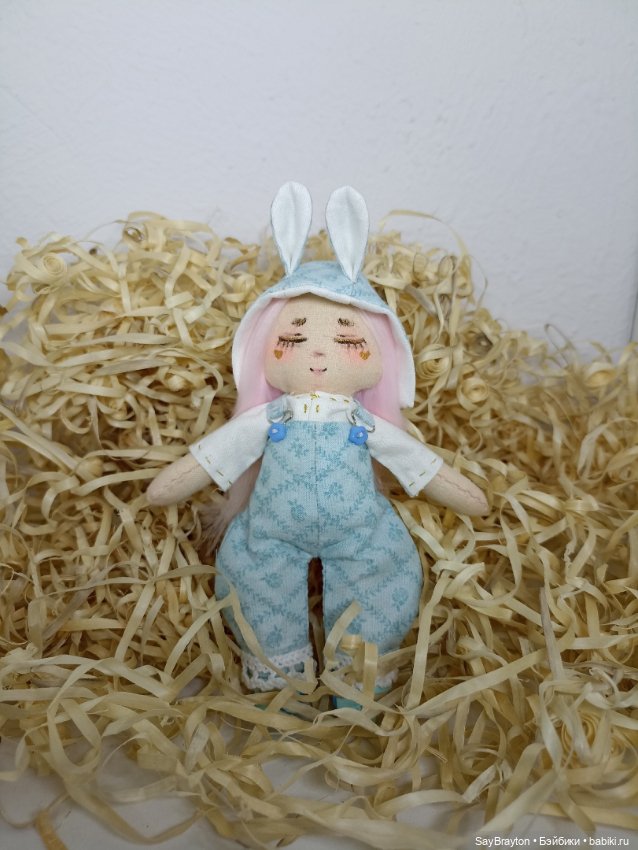 Зайки сплюшки — Авторские текстильные куклы: Вальдорфские (фото 10)