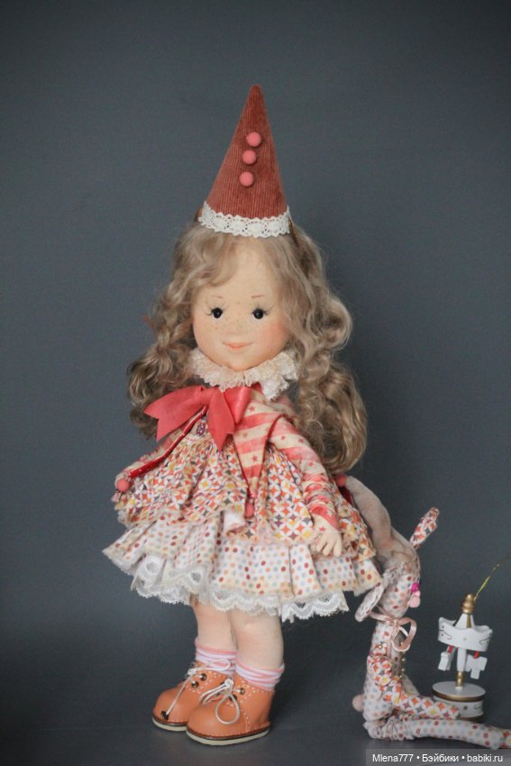 Бетти клоунесса — Авторские текстильные куклы: Вальдорфские