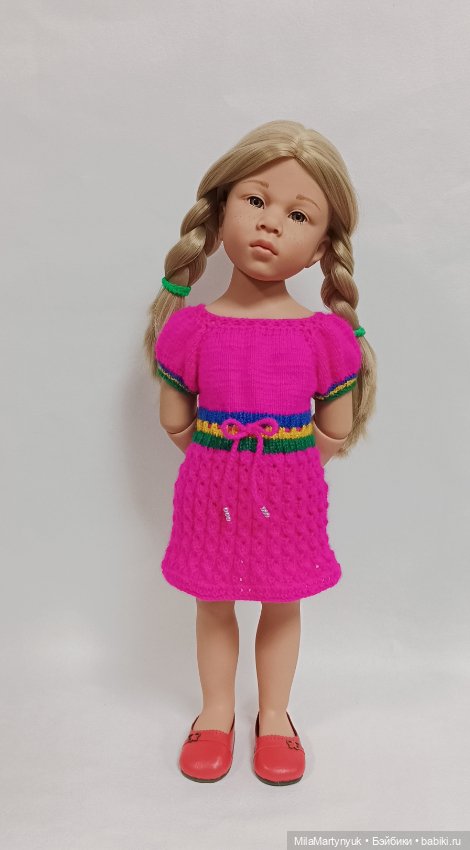 Малиновое платье — Одежда и обувь для кукол своими руками: фото (фото 6)